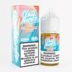 Cloud Nurdz Iced Strawberry Peach USA Nic Salt
