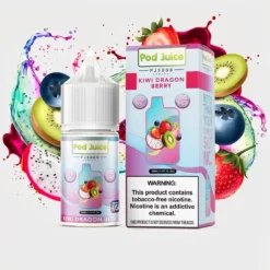 Kiwi Dragon Berry PJ5000 SALT - Pod Juice - 30mL PG: 50% Nic