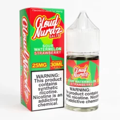 Cloud Nurdz Sour Watermelon Strawberry 50/50 Nic Salt