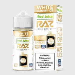 White Gummy ICE by Pod Juice x Raz - Pineapple Menthol Vape