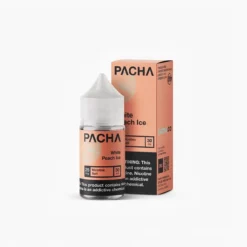 Pachamama White Peach Ice – Smooth Hit Nic Salt Juice 30mL