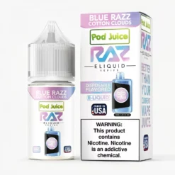 Blue Razz Cotton Clouds SALT - Smooth Nicotine Salt E-Liquid