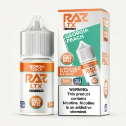 Georgia Peach SALT 50/50 Salt Nic Pod Juice x RAZ LTX 30mL
