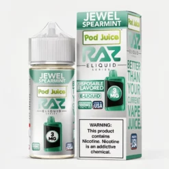 Jewel Spearmint Pod Juice x Raz 100mL Cool Mint E-Liquid