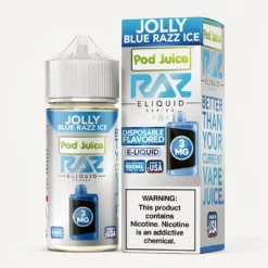 Jolly Blue Razz ICE - Pod Juice x Raz 100mL USA Menthol