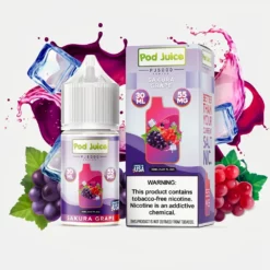 Sakura Grape ICE PJ5000 SALT - Pod Juice - 30mL - Menthol Salt