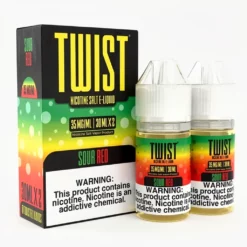 Sour Red SALT by Twist E-Liquids 60mL - Made in USA Nic Salt