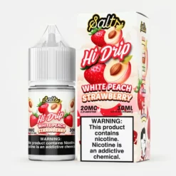 Hi Drip White Peach Strawberry Salt 30ml USA Made Vape Juice