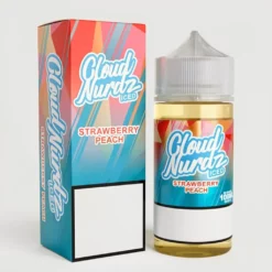 ICED Strawberry Peach - Cloud Nurdz - 100mL Made in USA Vape